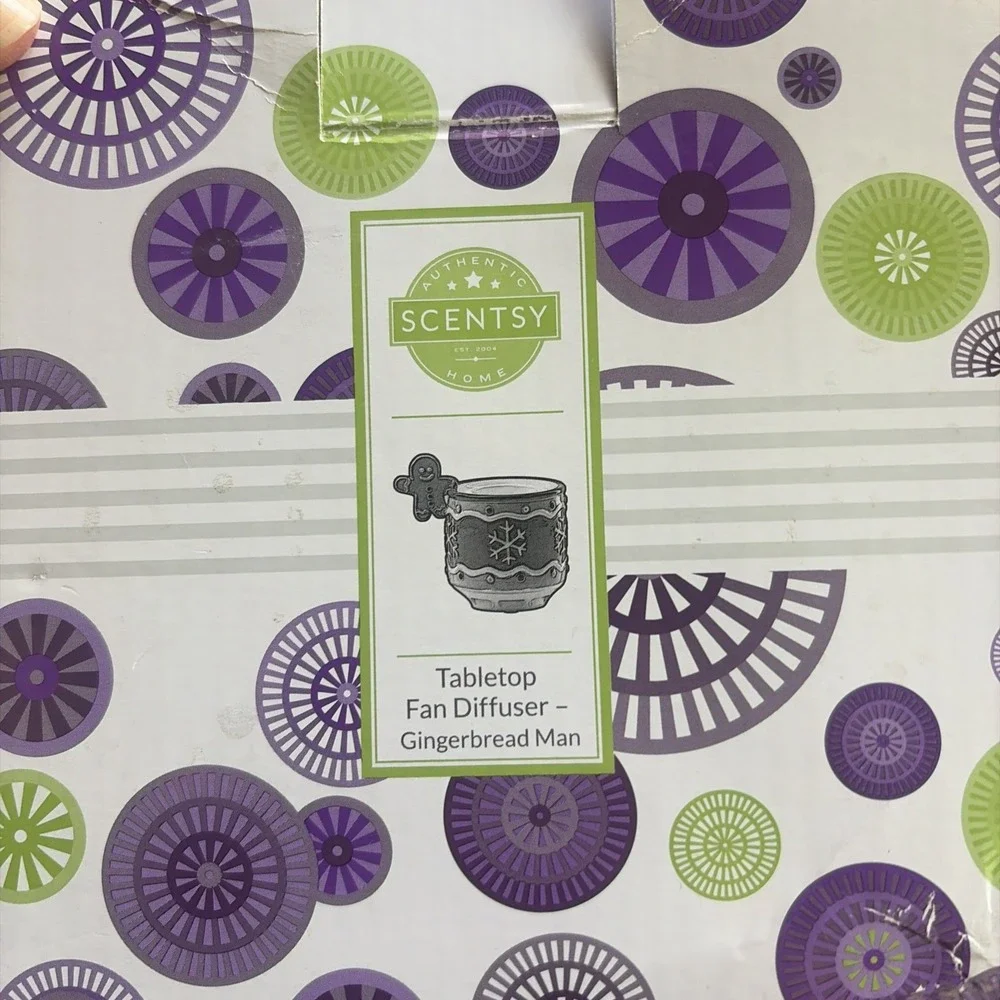 Scentsy Gingerbread Man Tabletop Fan Diffuser ~ NEW